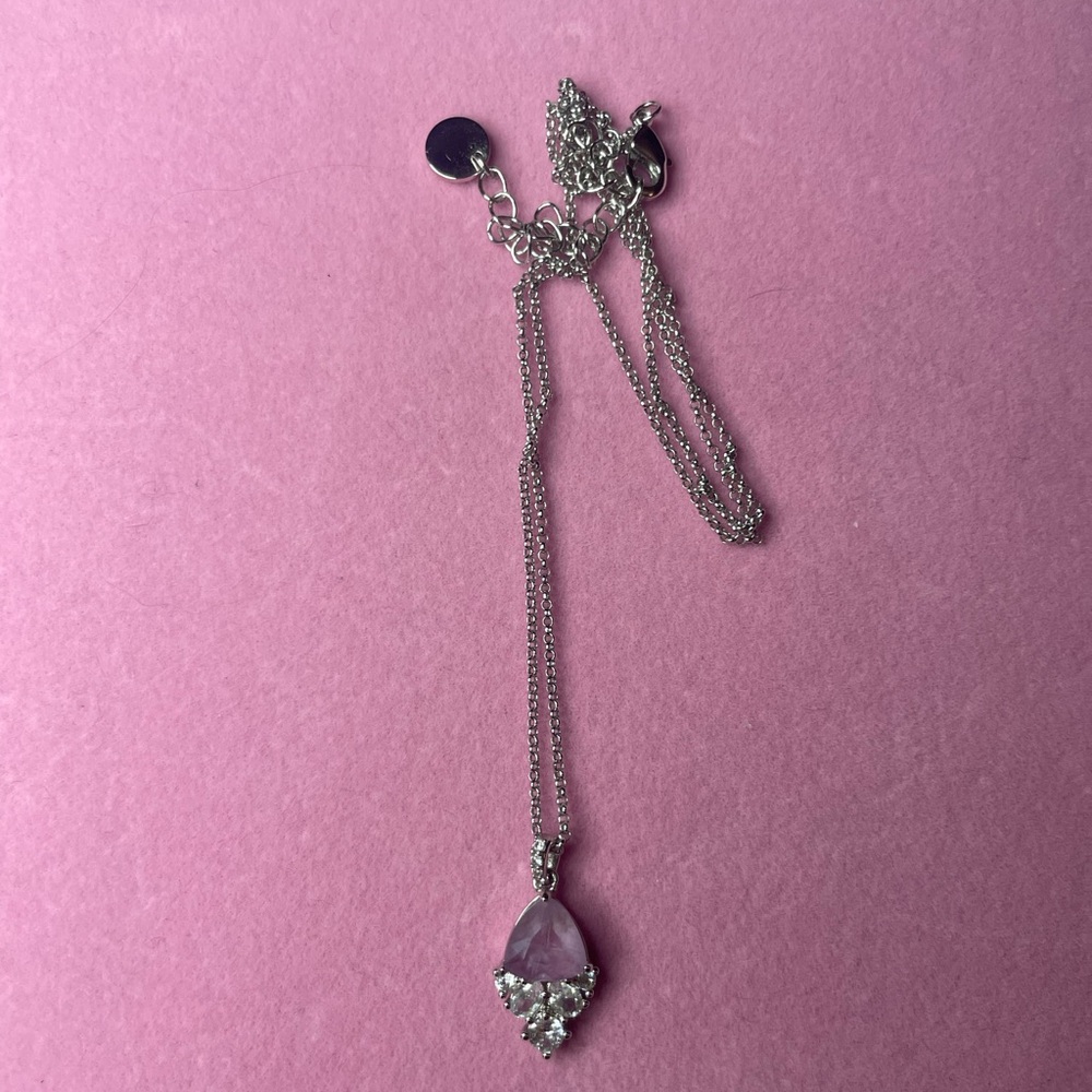 Elegant Necklace with lab created Crystal Pendant